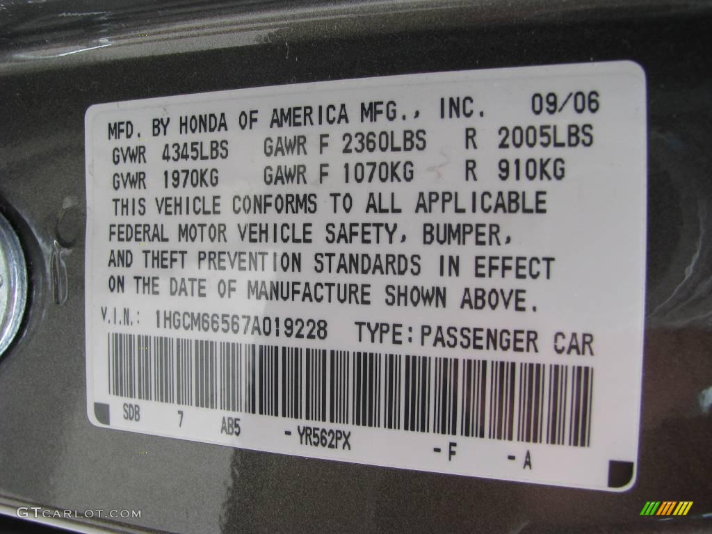 2007 Accord EX-L V6 Sedan - Carbon Bronze Pearl / Ivory photo #19