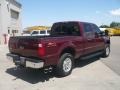 2008 Dark Toreador Red Ford F250 Super Duty Lariat Crew Cab 4x4  photo #6