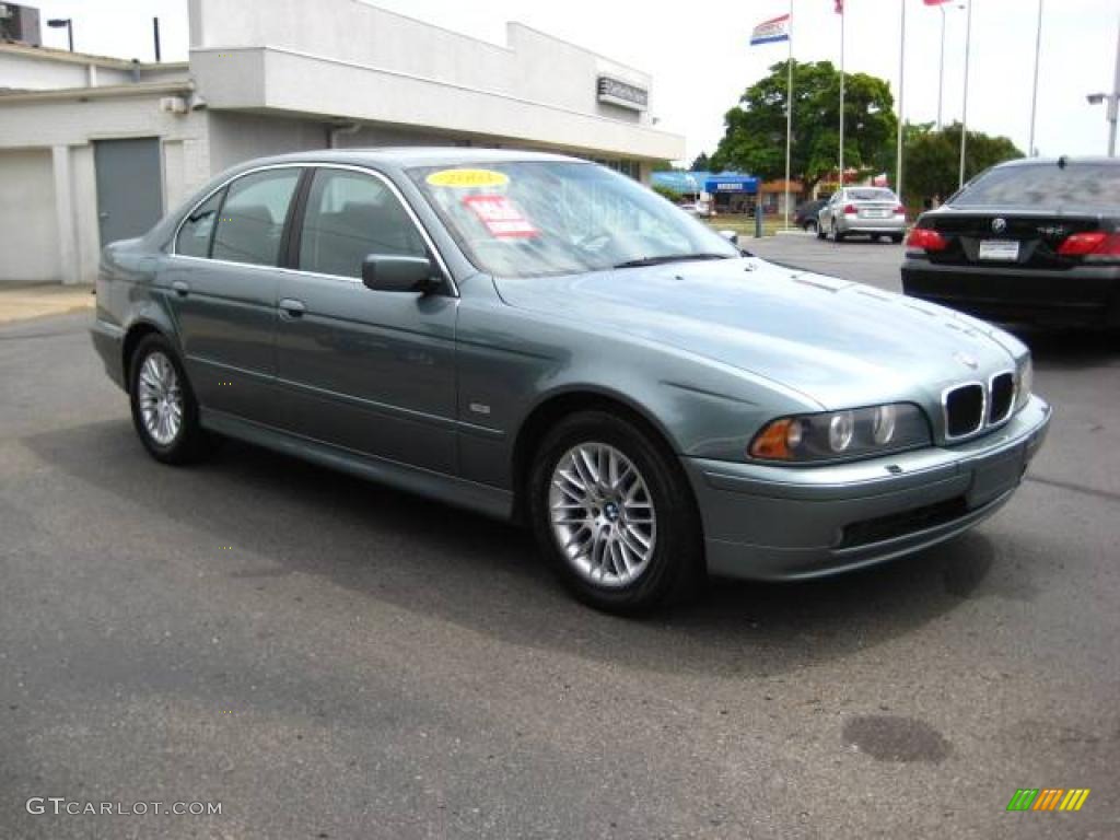 2001 5 Series 530i Sedan - Slate Green Metallic / Black photo #7
