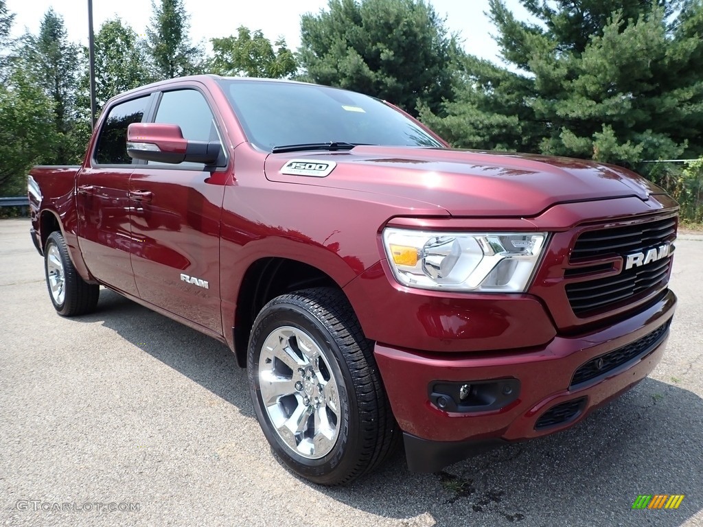 Delmonico Red Pearl 2021 Ram 1500 Big Horn Crew Cab 4x4 Exterior Photo #142502919