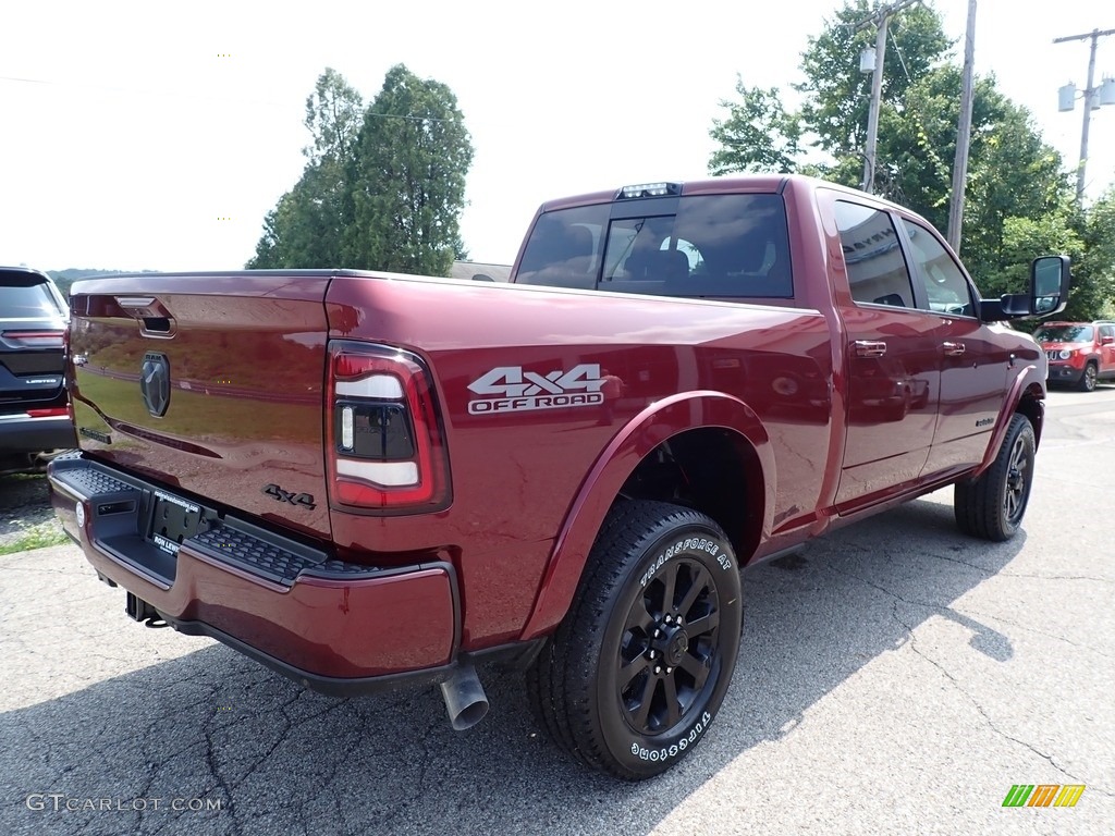 2021 2500 Laramie Crew Cab 4x4 - Delmonico Red Pearl / Black/Diesel Gray photo #5