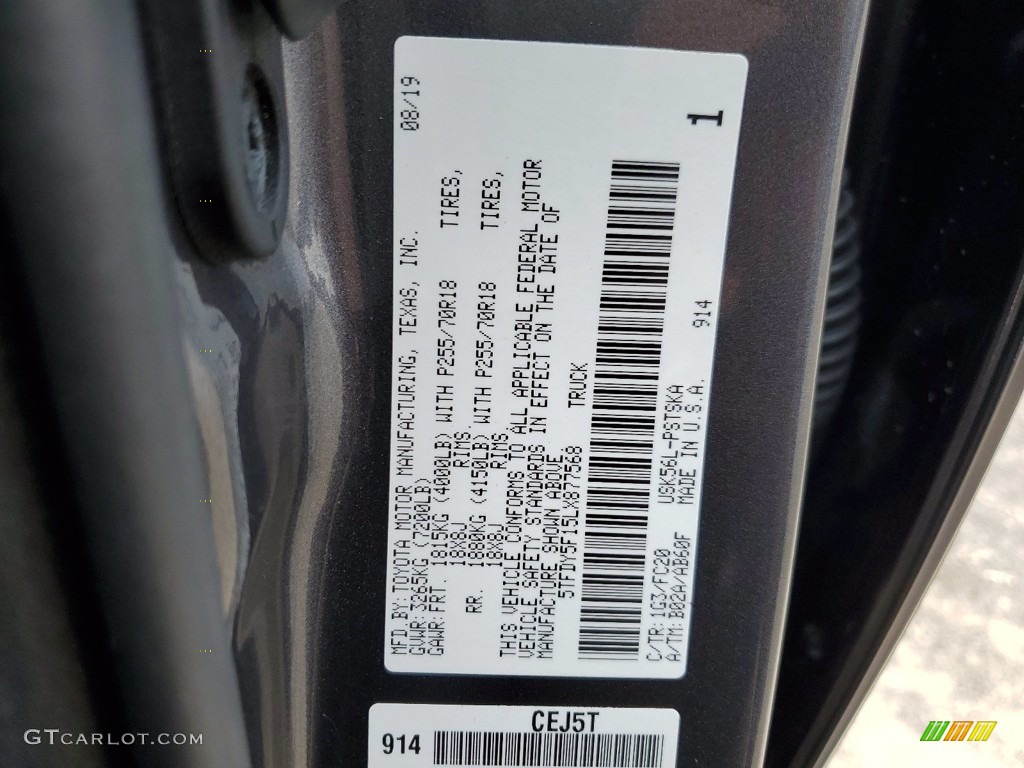 2020 Tundra SR5 CrewMax 4x4 - Cement / Black photo #26
