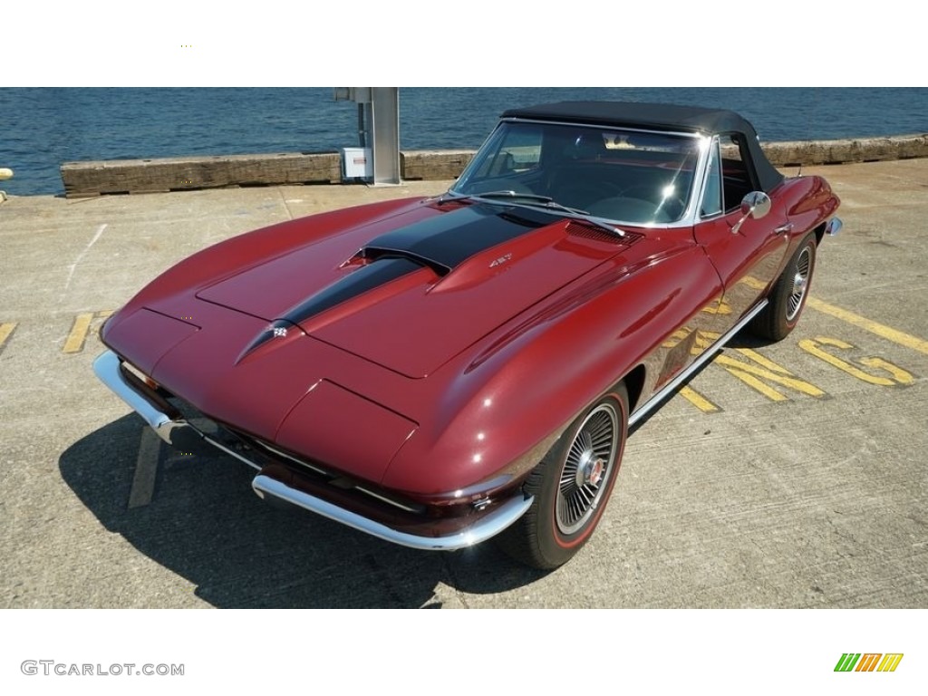 1967 Corvette Convertible - Marlboro Maroon / Black photo #1