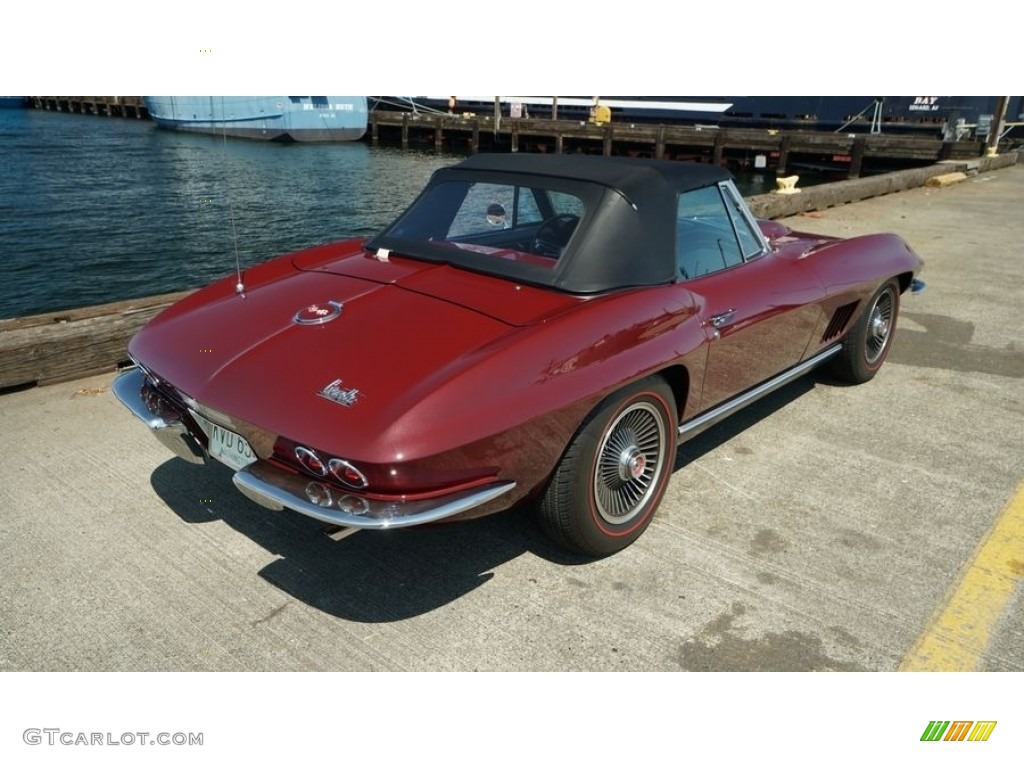 1967 Corvette Convertible - Marlboro Maroon / Black photo #11