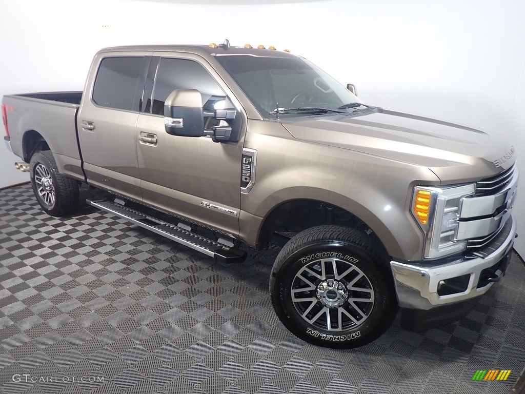 2019 F250 Super Duty Lariat Crew Cab 4x4 - Stone Gray / Dark Marsala photo #4