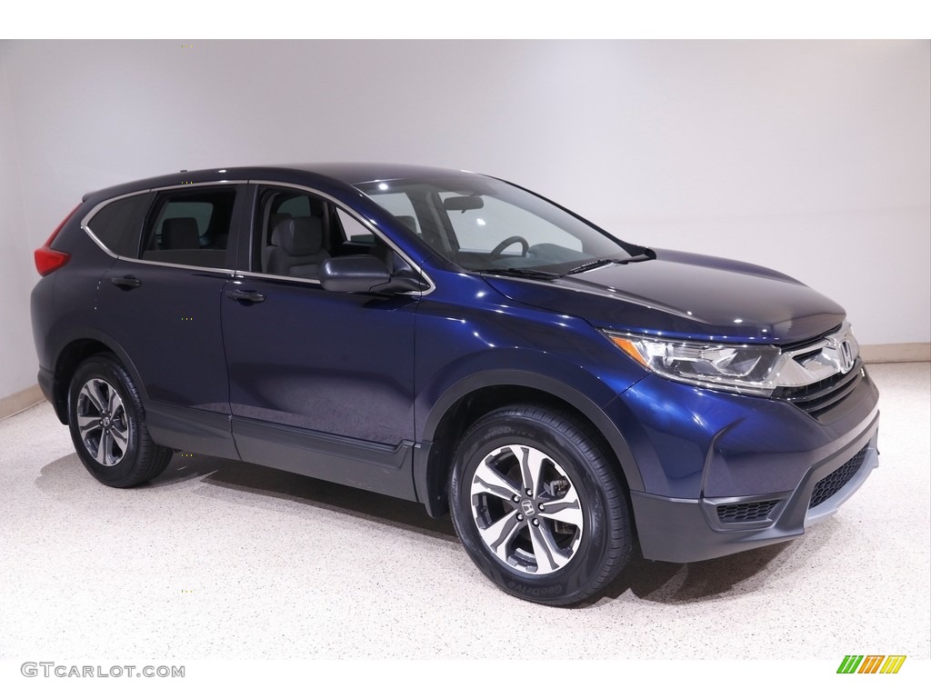 2018 CR-V LX AWD - Obsidian Blue Pearl / Gray photo #1
