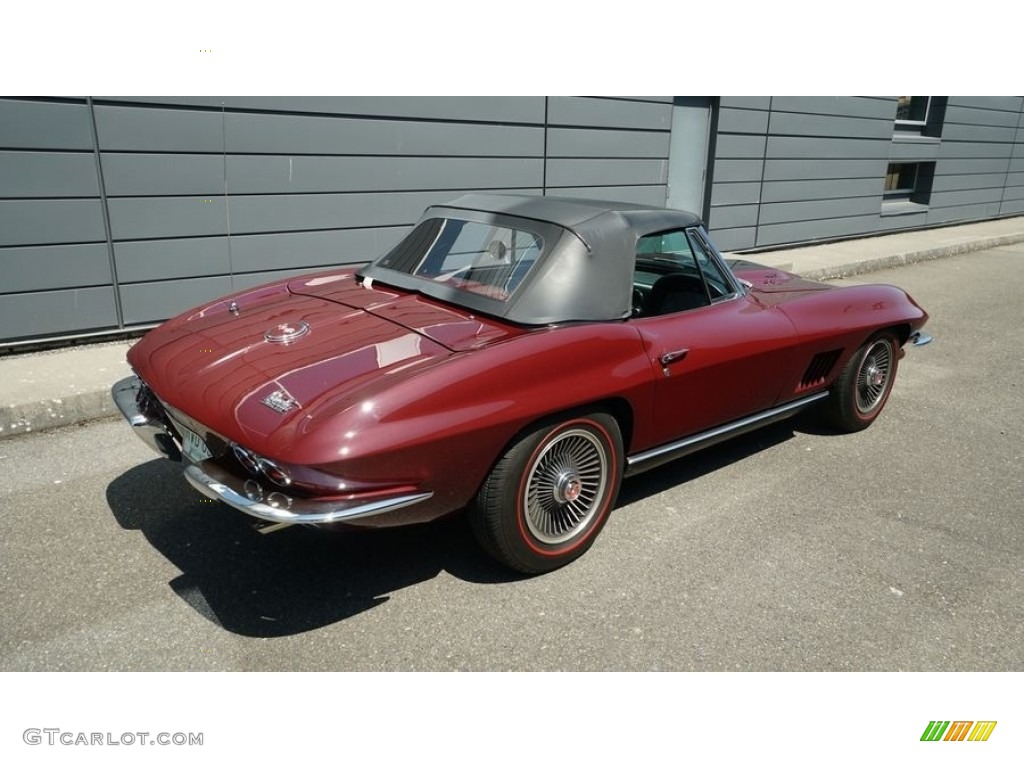 1967 Corvette Convertible - Marlboro Maroon / Black photo #17