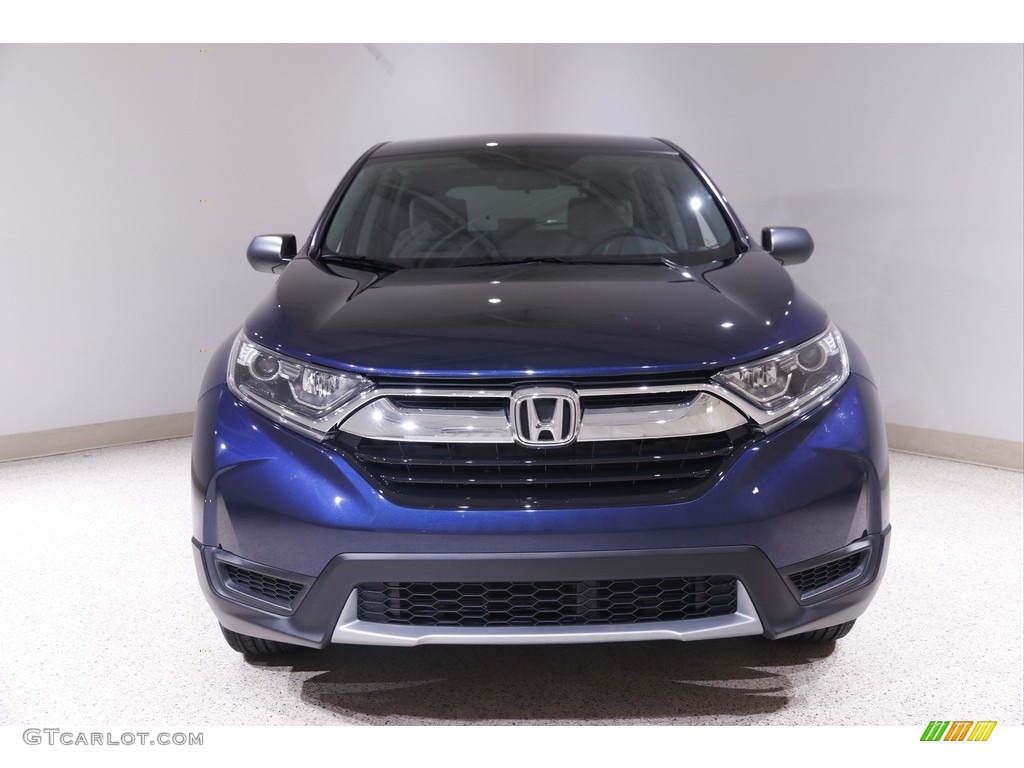 2018 CR-V LX AWD - Obsidian Blue Pearl / Gray photo #2