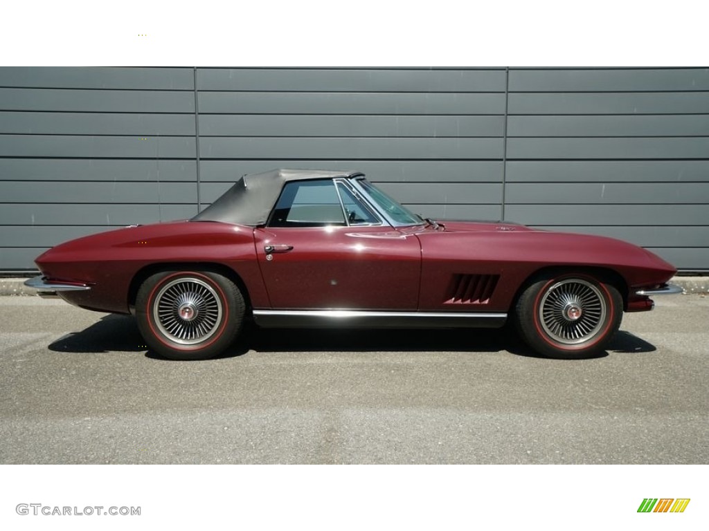1967 Corvette Convertible - Marlboro Maroon / Black photo #18