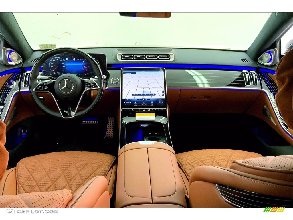2021 Mercedes-Benz S 580 4Matic Sedan Sienna Brown/Black Dashboard Photo #142508445