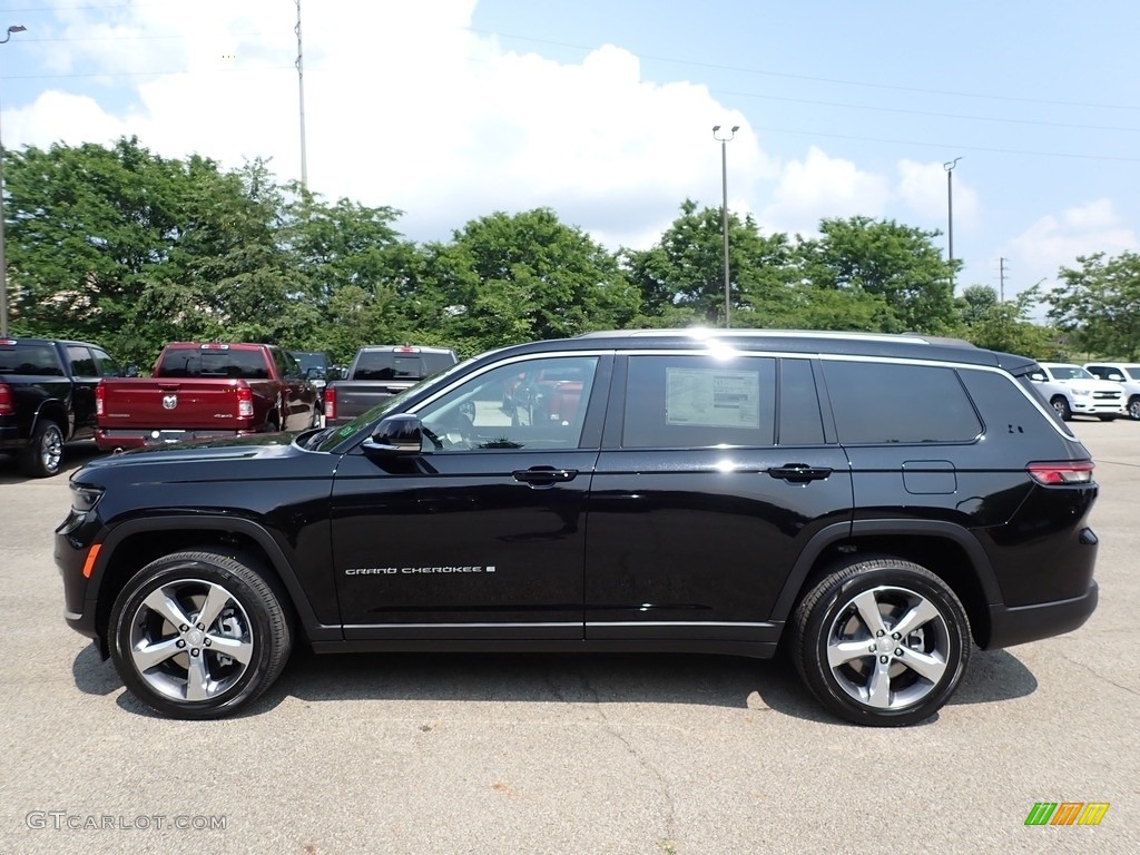 Diamond Black Crystal Pearl 2021 Jeep Grand Cherokee L Limited 4x4 Exterior Photo #142509420