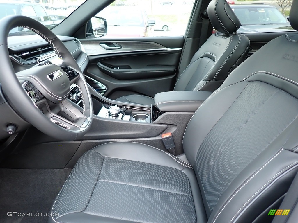 Black Interior 2021 Jeep Grand Cherokee L Overland 4x4 Photo #142510761