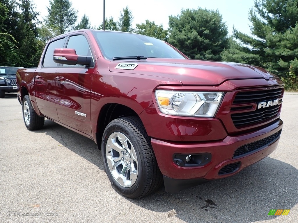 Delmonico Red Pearl 2021 Ram 1500 Big Horn Crew Cab 4x4 Exterior Photo #142510806
