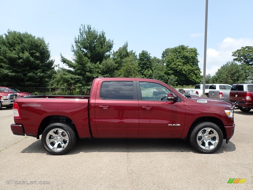 Delmonico Red Pearl 2021 Ram 1500 Big Horn Crew Cab 4x4 Exterior Photo #142510824