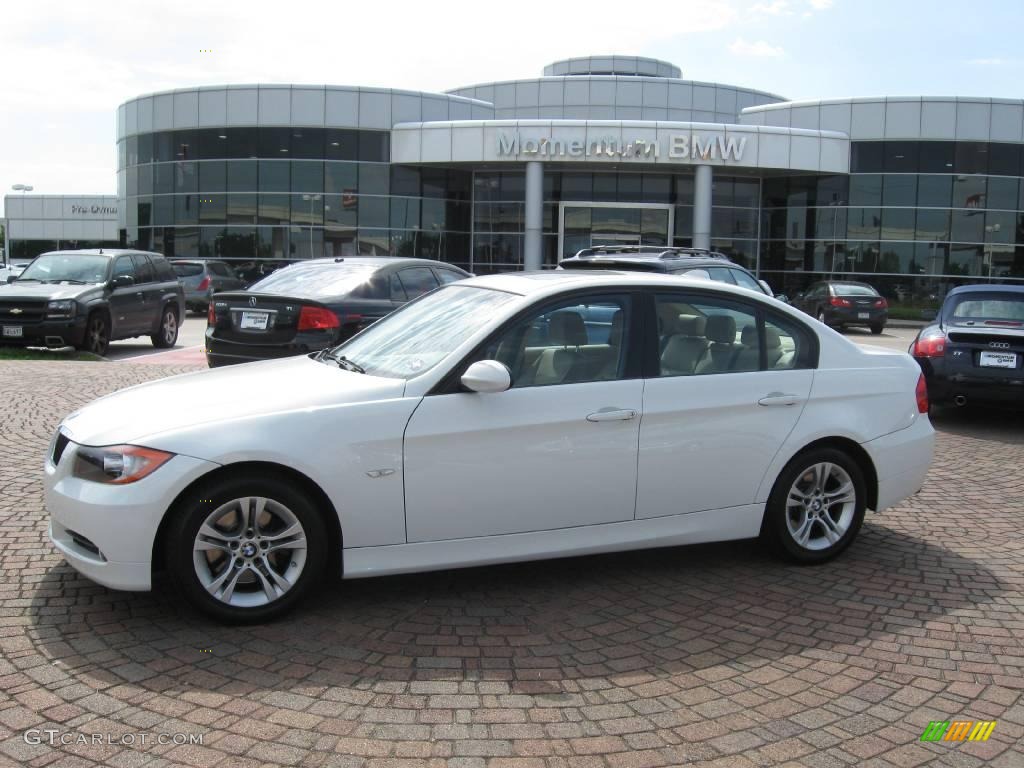2008 3 Series 328i Sedan - Alpine White / Beige photo #1