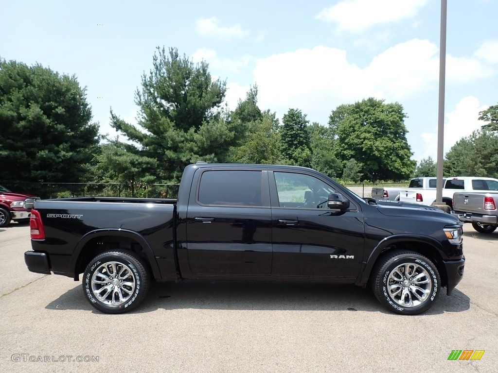 Diamond Black Crystal Pearl 2021 Ram 1500 Laramie Crew Cab 4x4 Exterior Photo #142511611