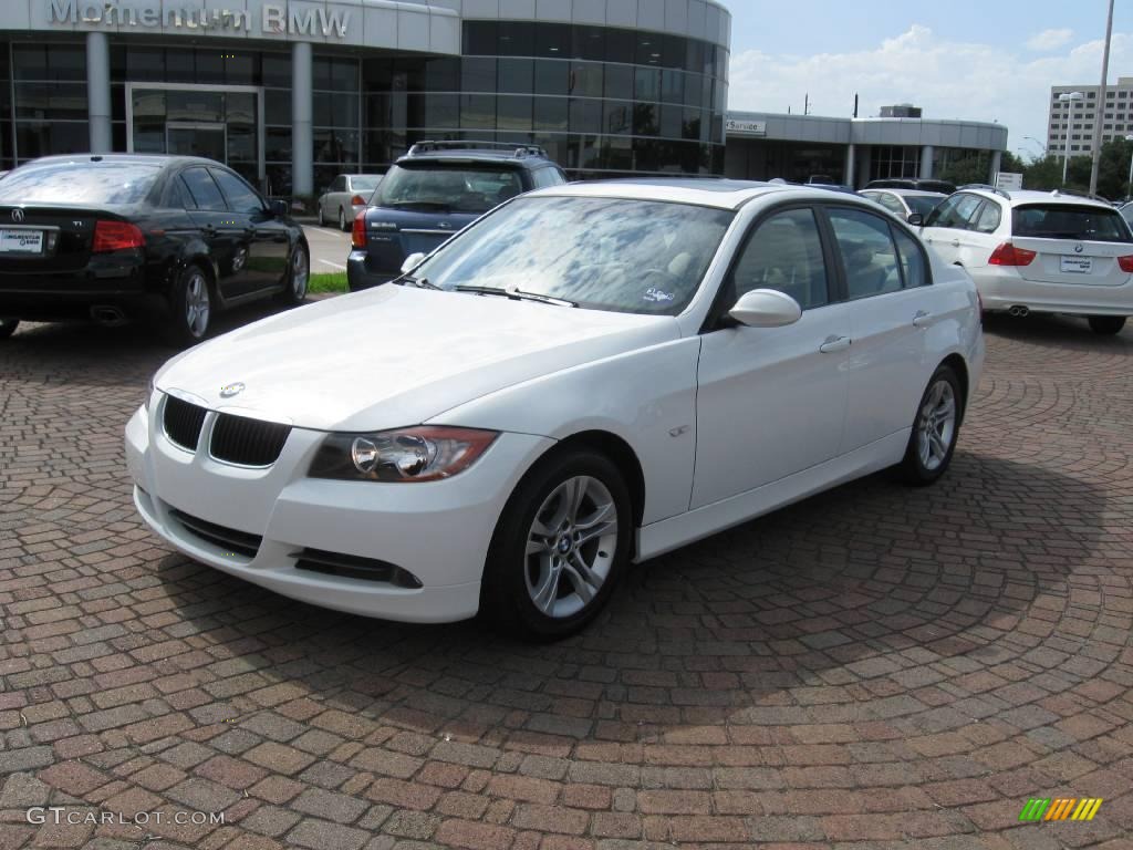 2008 3 Series 328i Sedan - Alpine White / Beige photo #2