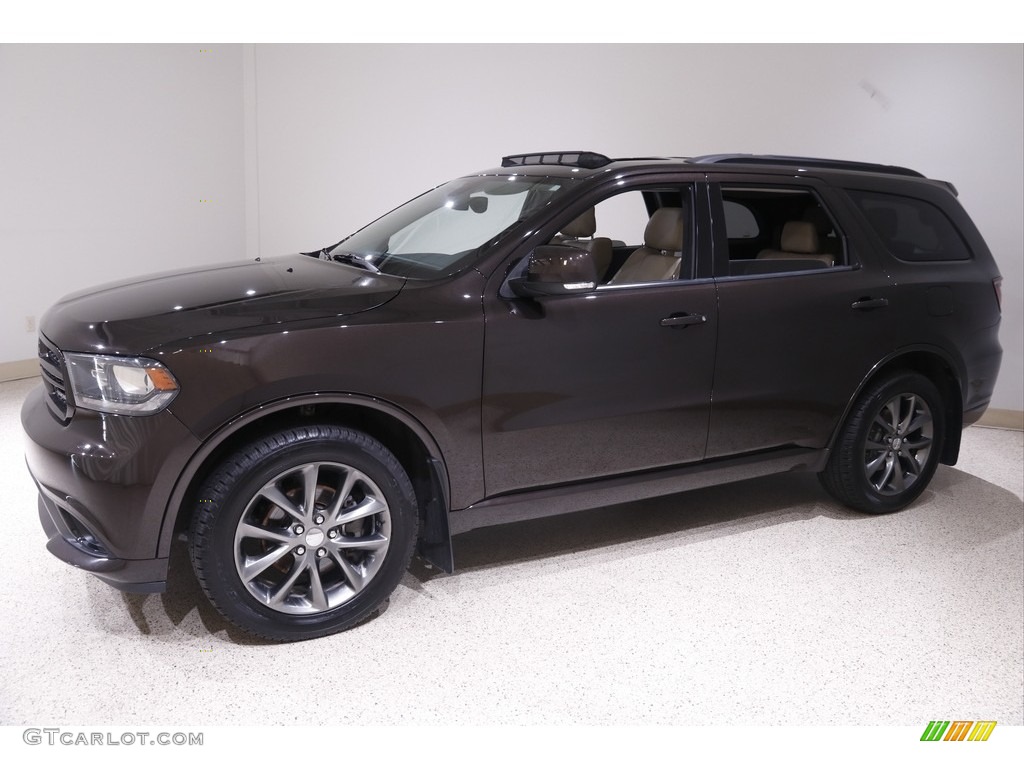 2017 Durango GT AWD - Bomber Brown Pearl / Black/Light Frost Beige photo #3