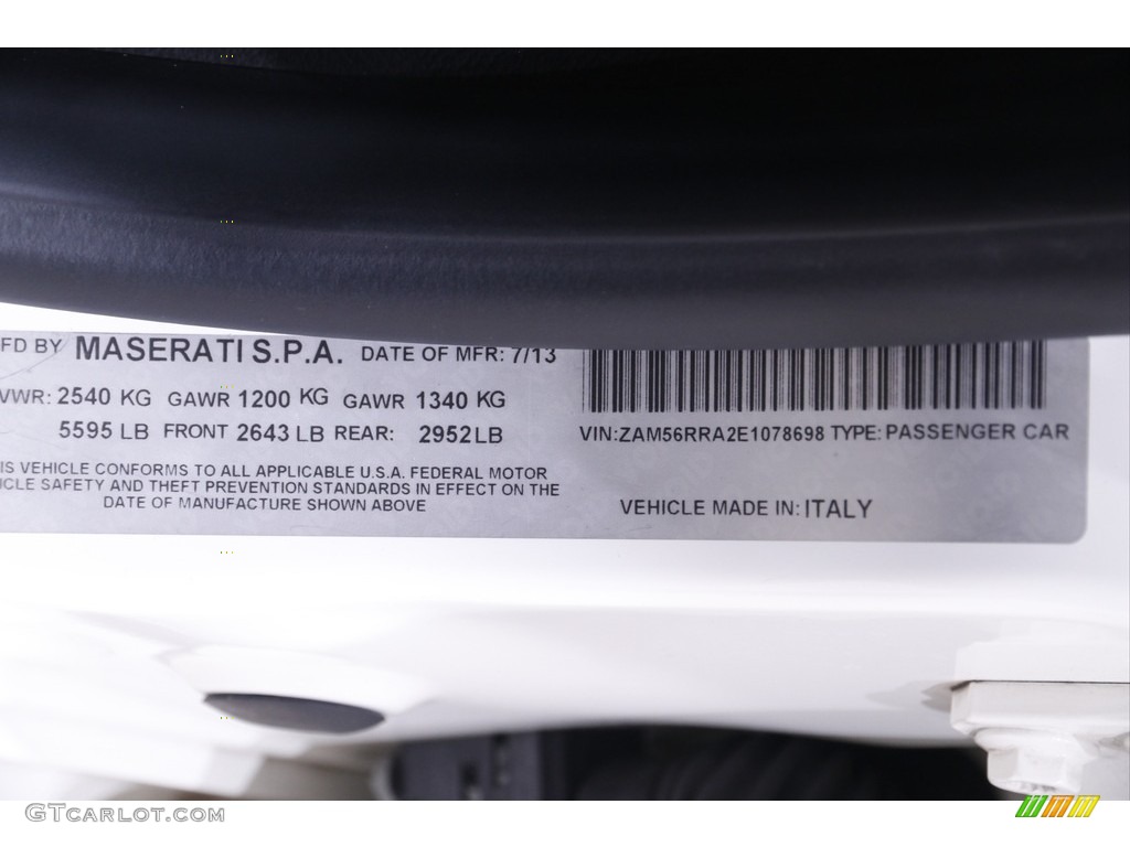 2014 Quattroporte S Q4 AWD - Bianco (White) / Nero photo #24