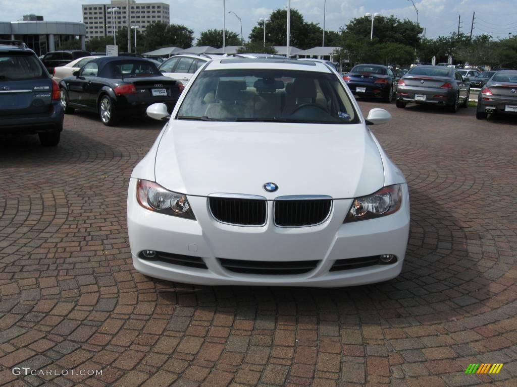 2008 3 Series 328i Sedan - Alpine White / Beige photo #3