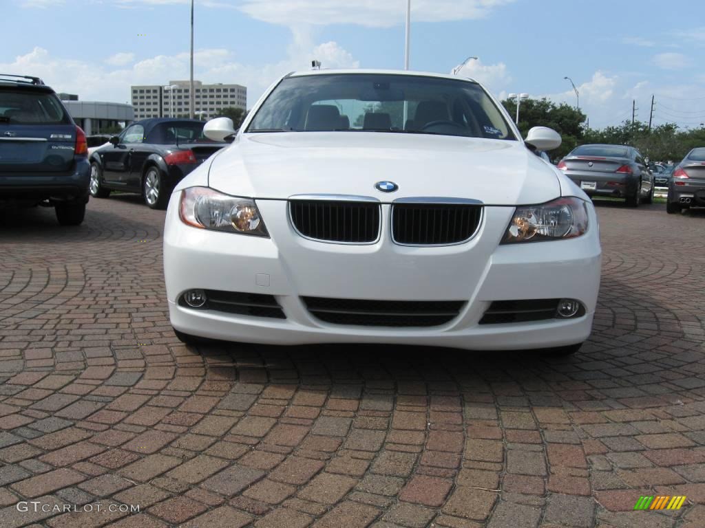 2008 3 Series 328i Sedan - Alpine White / Beige photo #4