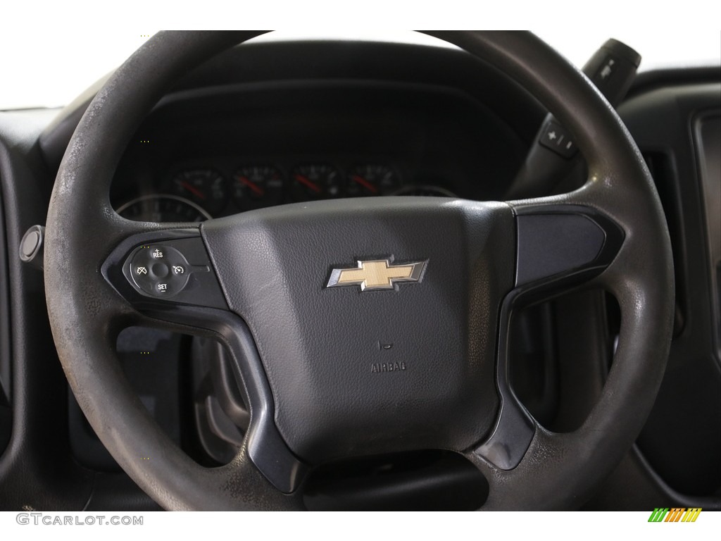 2016 Chevrolet Silverado 2500HD WT Double Cab 4x4 Dark Ash/Jet Black Steering Wheel Photo #142512600