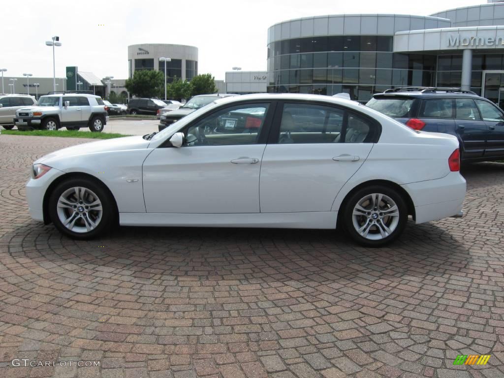 2008 3 Series 328i Sedan - Alpine White / Beige photo #7