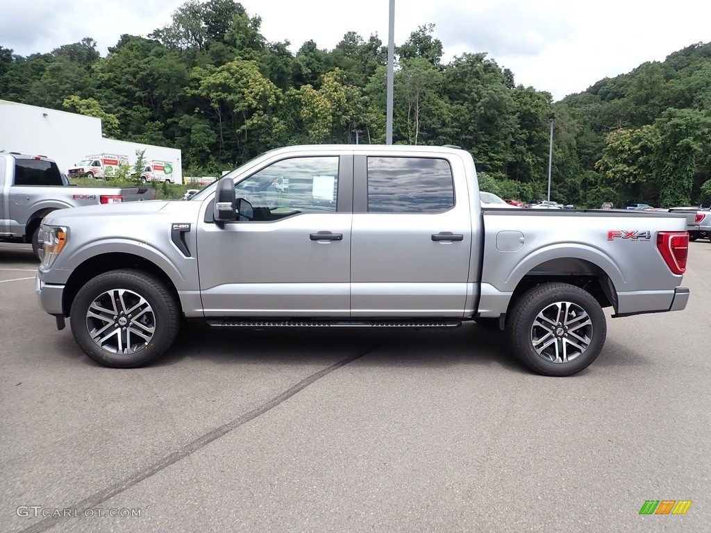 Iconic Silver 2021 Ford F150 STX SuperCrew 4x4 Exterior Photo #142513510