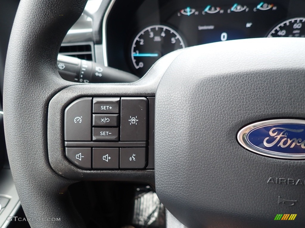 2021 Ford F150 STX SuperCrew 4x4 Black Steering Wheel Photo #142513825
