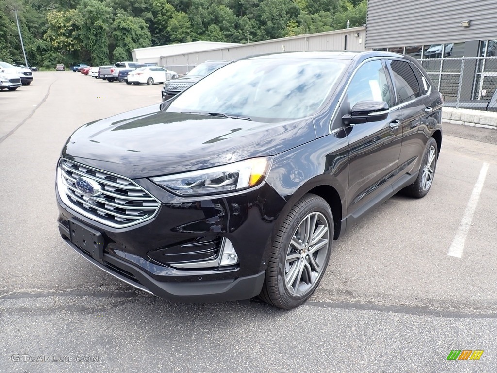 Agate Black Metallic 2021 Ford Edge Titanium AWD Exterior Photo #142513951