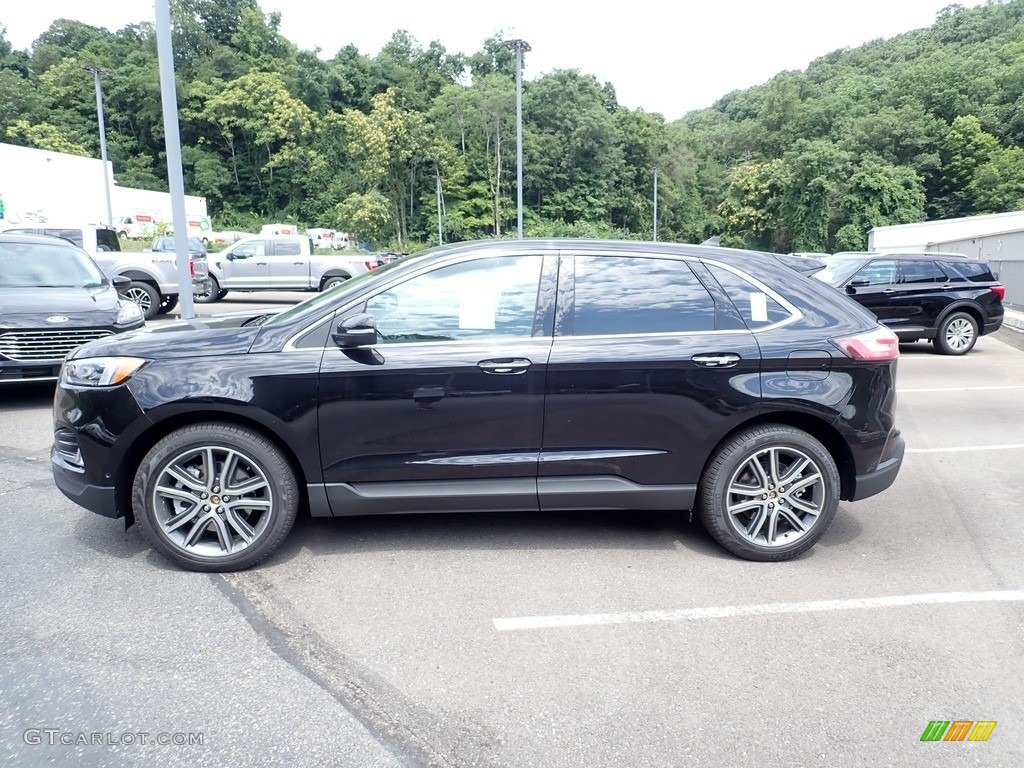 Agate Black Metallic 2021 Ford Edge Titanium AWD Exterior Photo #142513975