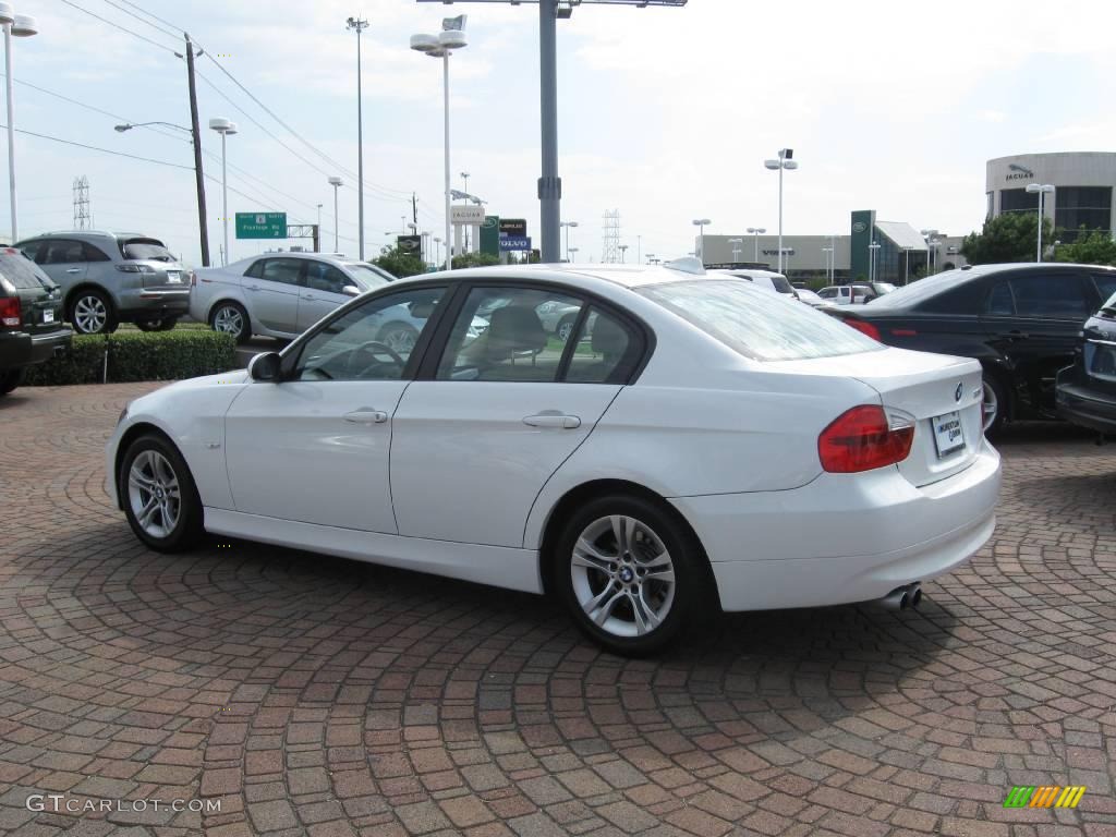 2008 3 Series 328i Sedan - Alpine White / Beige photo #8