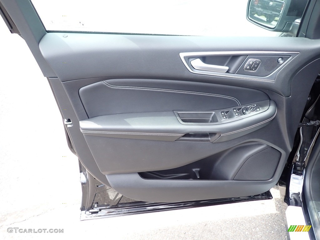 2021 Ford Edge Titanium AWD Ebony Door Panel Photo #142514200