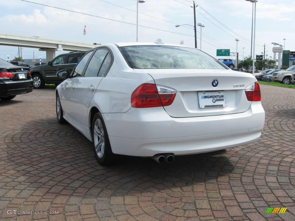 2008 3 Series 328i Sedan - Alpine White / Beige photo #9
