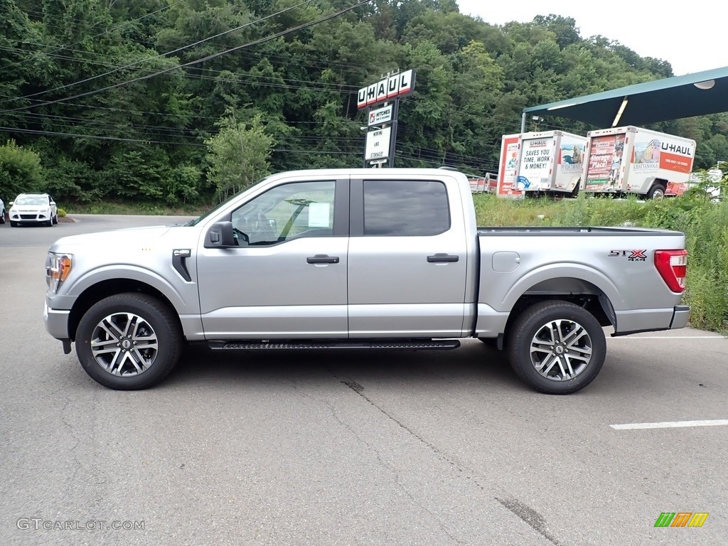 Iconic Silver 2021 Ford F150 STX SuperCrew 4x4 Exterior Photo #142514983