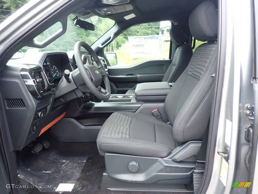 Black Interior 2021 Ford F150 STX SuperCrew 4x4 Photo #142515148