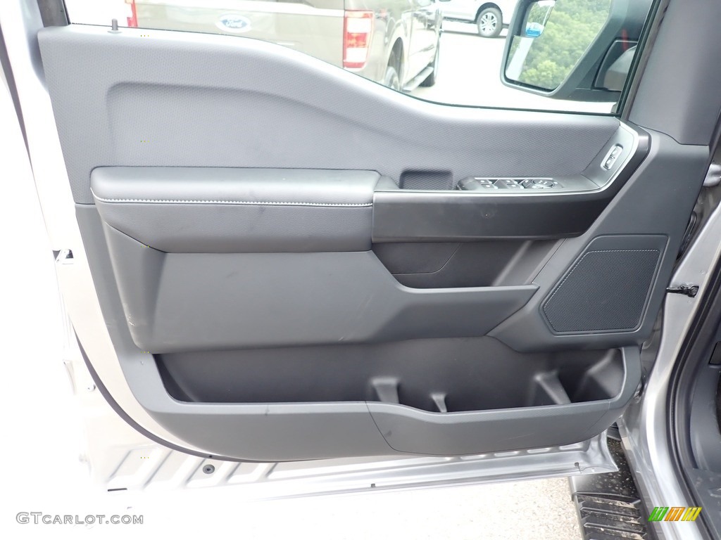 2021 Ford F150 STX SuperCrew 4x4 Black Door Panel Photo #142515175