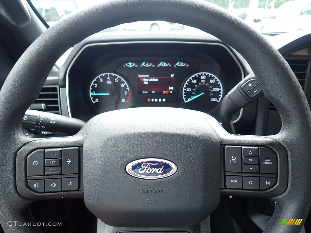2021 Ford F150 STX SuperCrew 4x4 Black Steering Wheel Photo #142515211