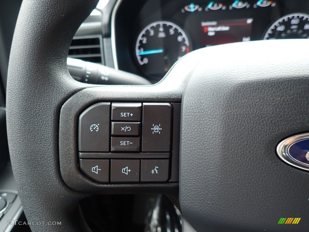 2021 Ford F150 STX SuperCrew 4x4 Black Steering Wheel Photo #142515304