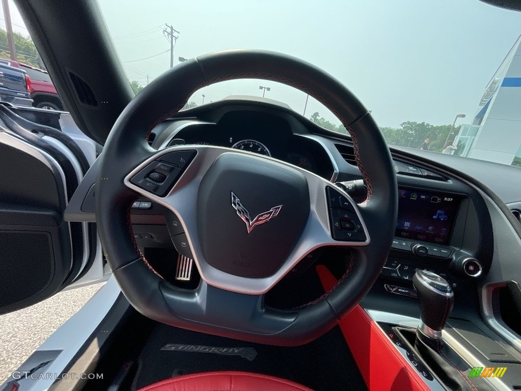 2016 Chevrolet Corvette Stingray Coupe Adrenaline Red Steering Wheel Photo #142515971