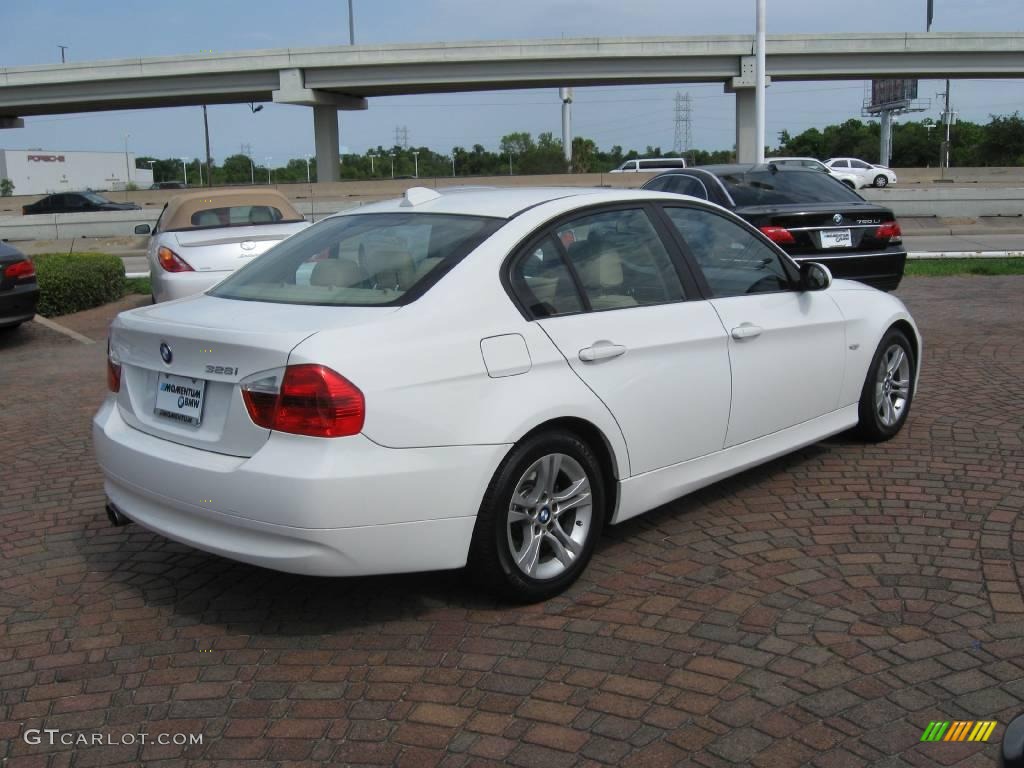 2008 3 Series 328i Sedan - Alpine White / Beige photo #13