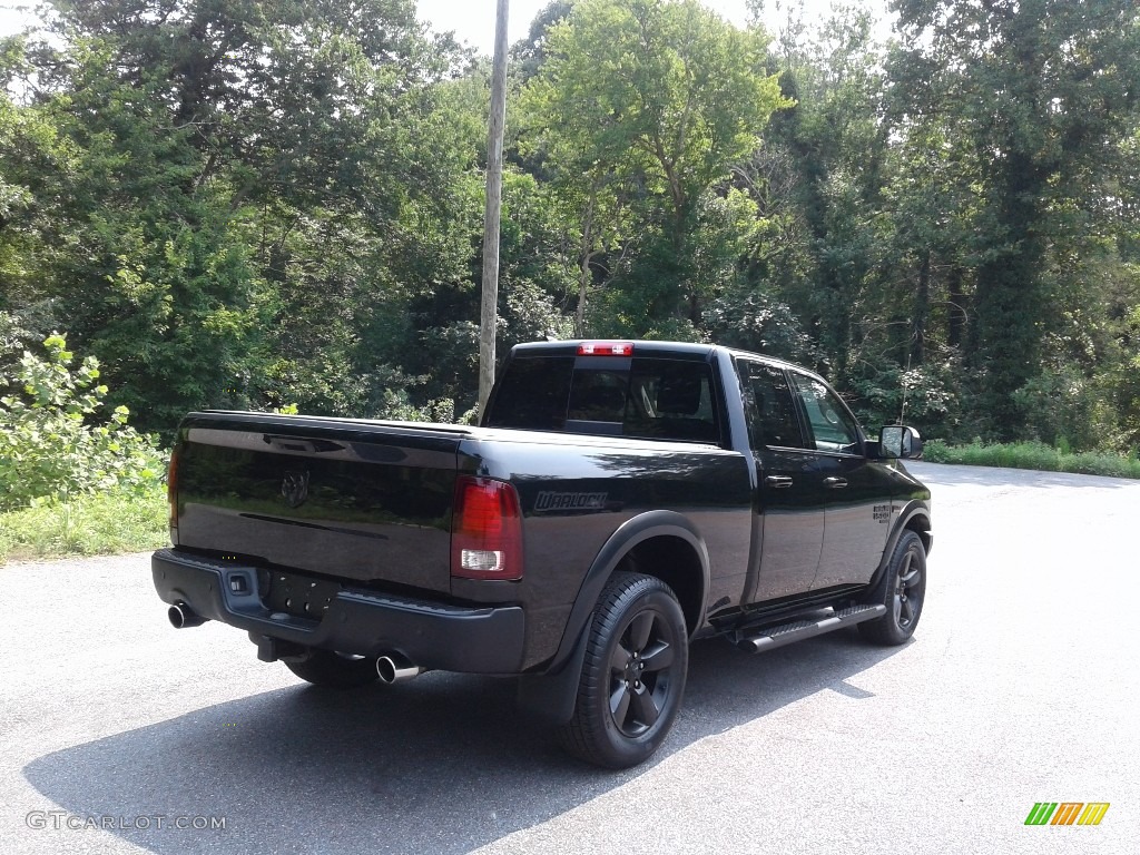 2019 1500 Classic Warlock Quad Cab - Diamond Black Crystal Pearl / Black/Diesel Gray photo #6