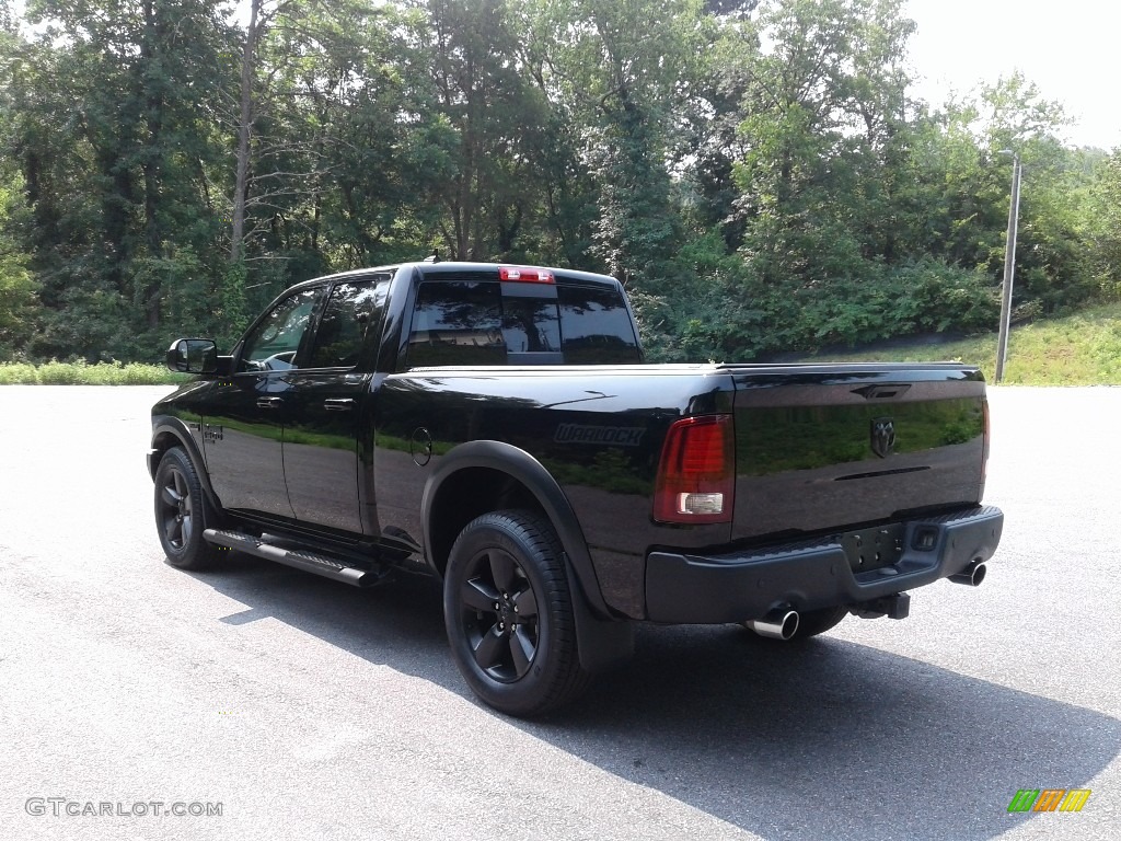 2019 1500 Classic Warlock Quad Cab - Diamond Black Crystal Pearl / Black/Diesel Gray photo #9