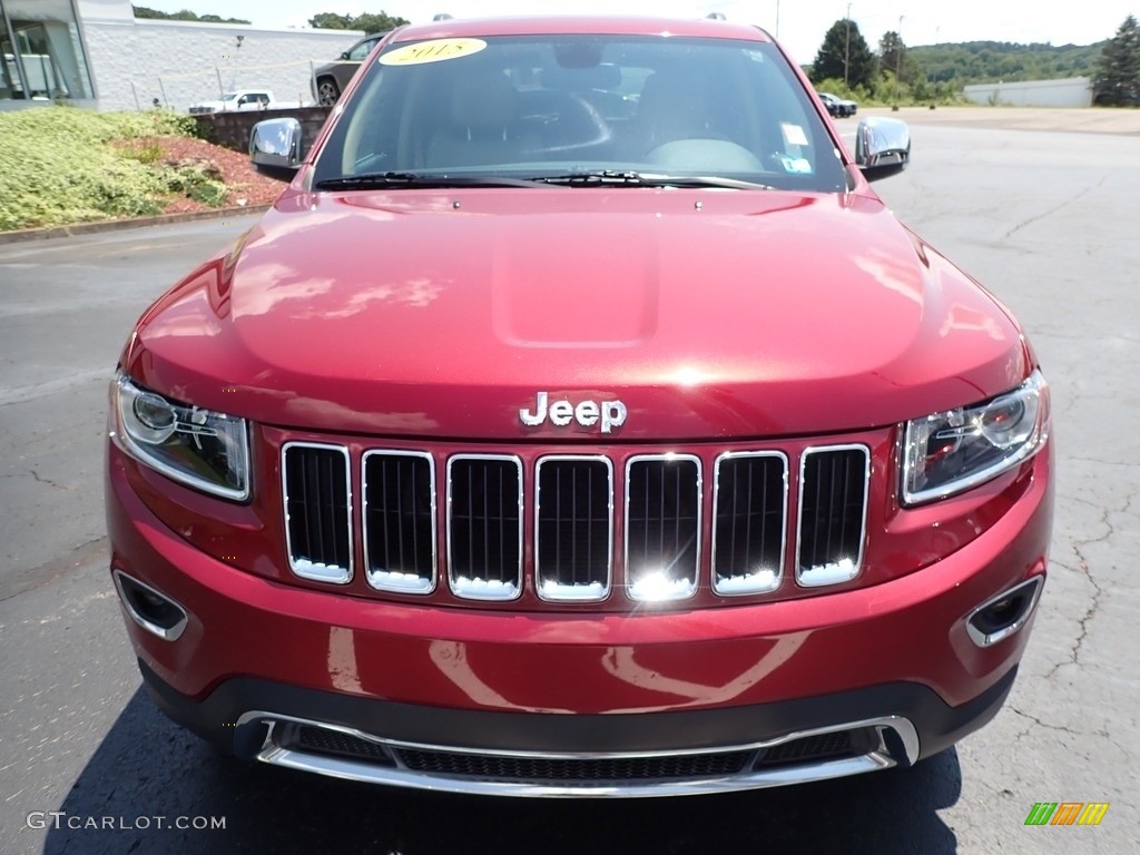 2015 Grand Cherokee Limited 4x4 - Deep Cherry Red Crystal Pearl / Black/Light Frost Beige photo #3