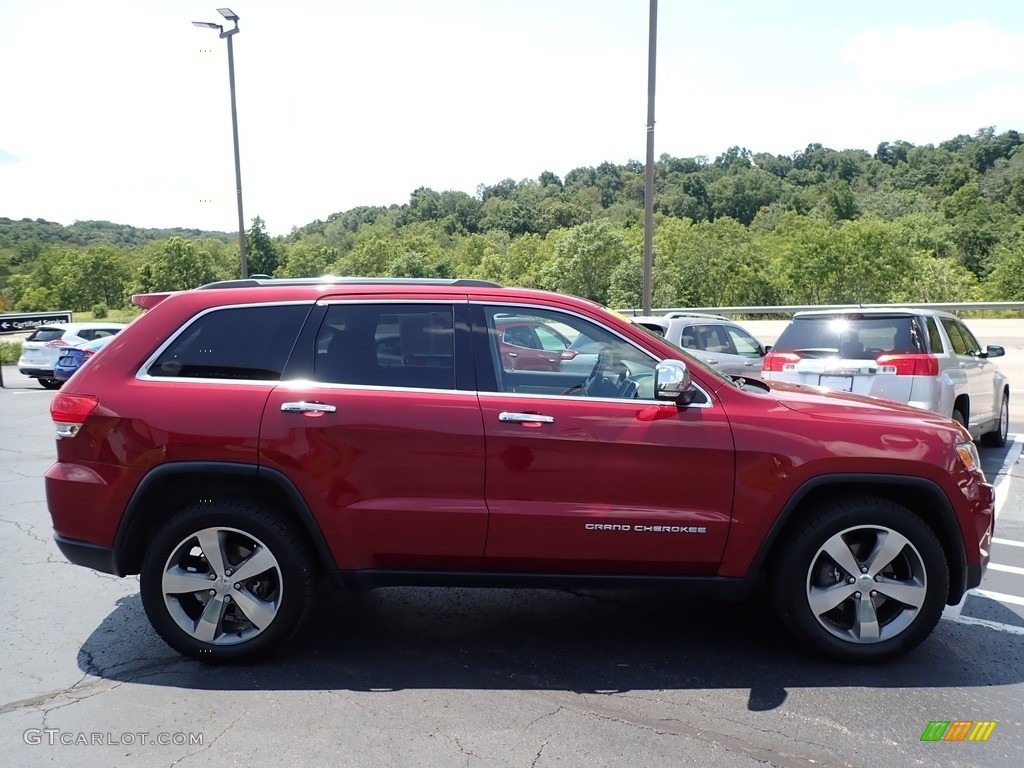 2015 Grand Cherokee Limited 4x4 - Deep Cherry Red Crystal Pearl / Black/Light Frost Beige photo #5