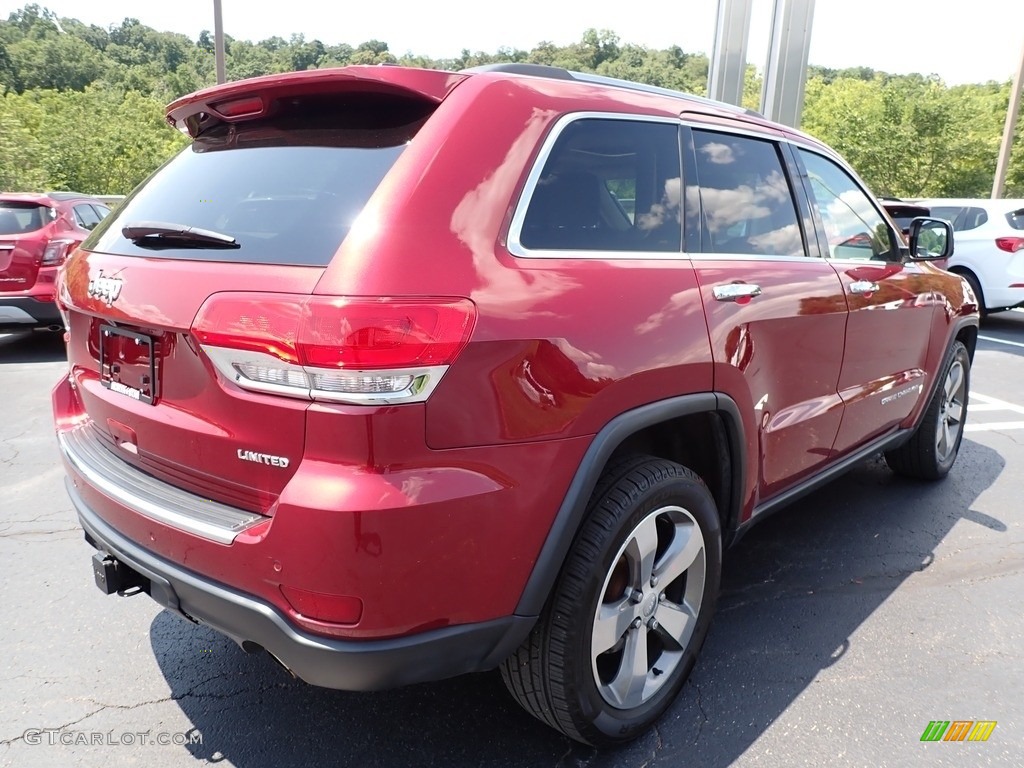 2015 Grand Cherokee Limited 4x4 - Deep Cherry Red Crystal Pearl / Black/Light Frost Beige photo #8