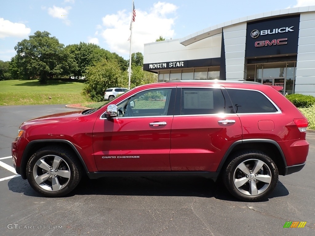 2015 Grand Cherokee Limited 4x4 - Deep Cherry Red Crystal Pearl / Black/Light Frost Beige photo #13