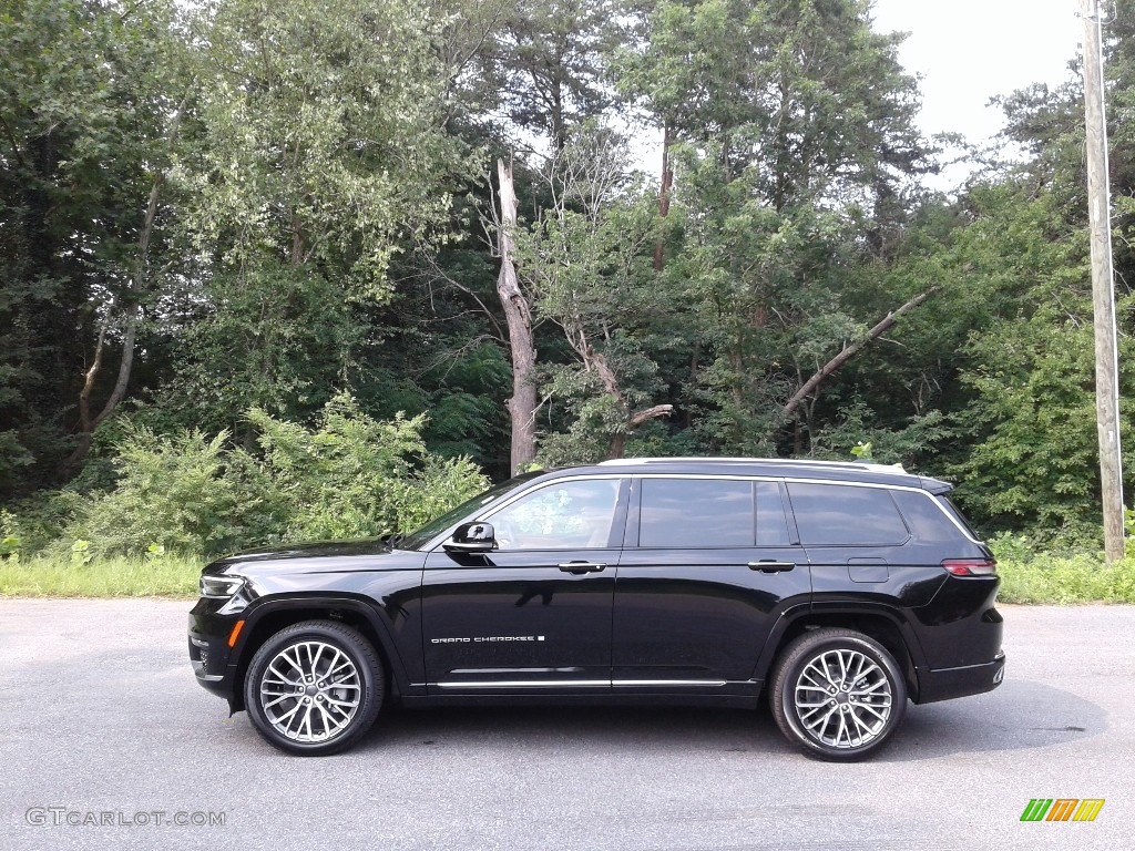 2021 Grand Cherokee L Summit Reserve 4x4 - Diamond Black Crystal Pearl / Tupelo/Black photo #1