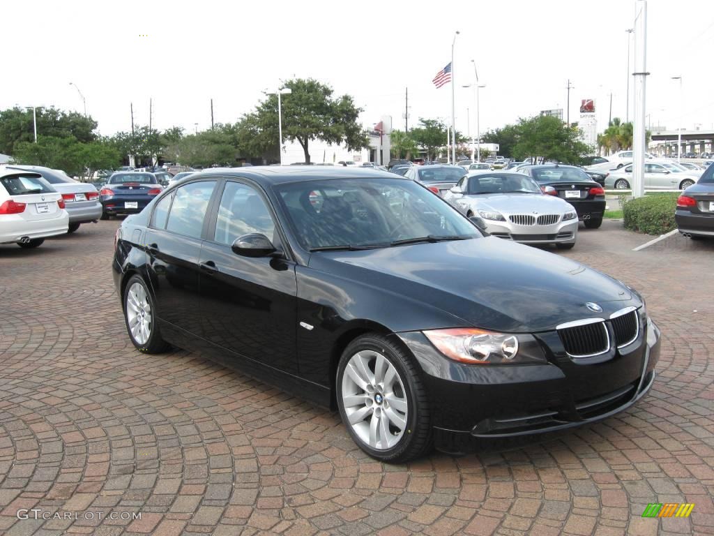 2008 3 Series 328i Sedan - Jet Black / Black photo #14