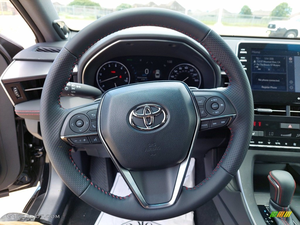 2021 Toyota Avalon TRD Black/Red Steering Wheel Photo #142521844